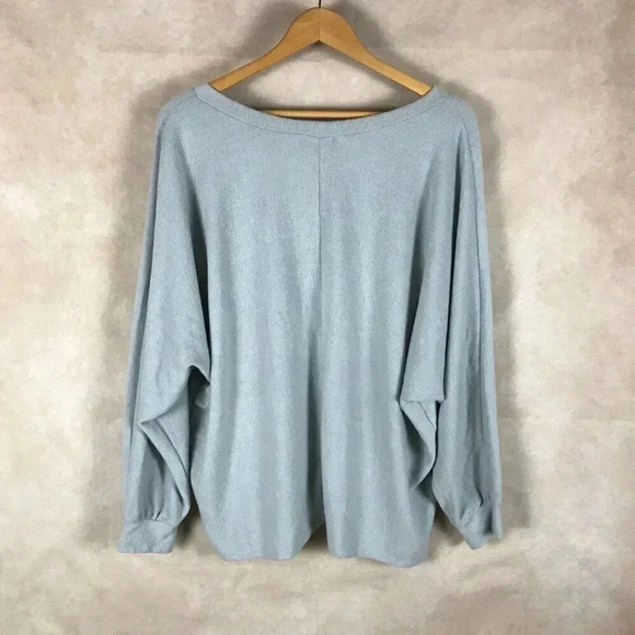 SOPRANO Plus Size Cozy Hacci Dolman Top Gray NWT 2X - Picture 6 of 9
